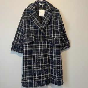 Woven multicolor tench coat